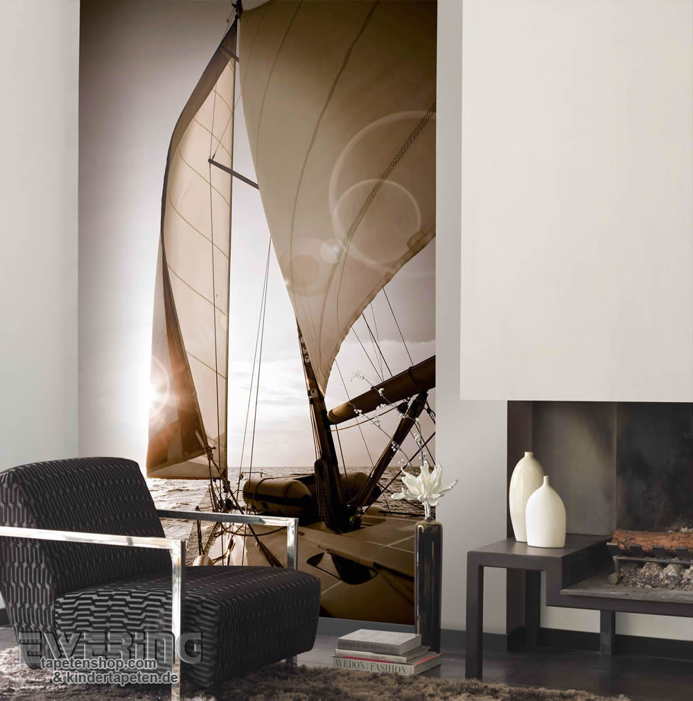 Tapeten, stoffe und wandbilder im maritimen stil – marina von ...