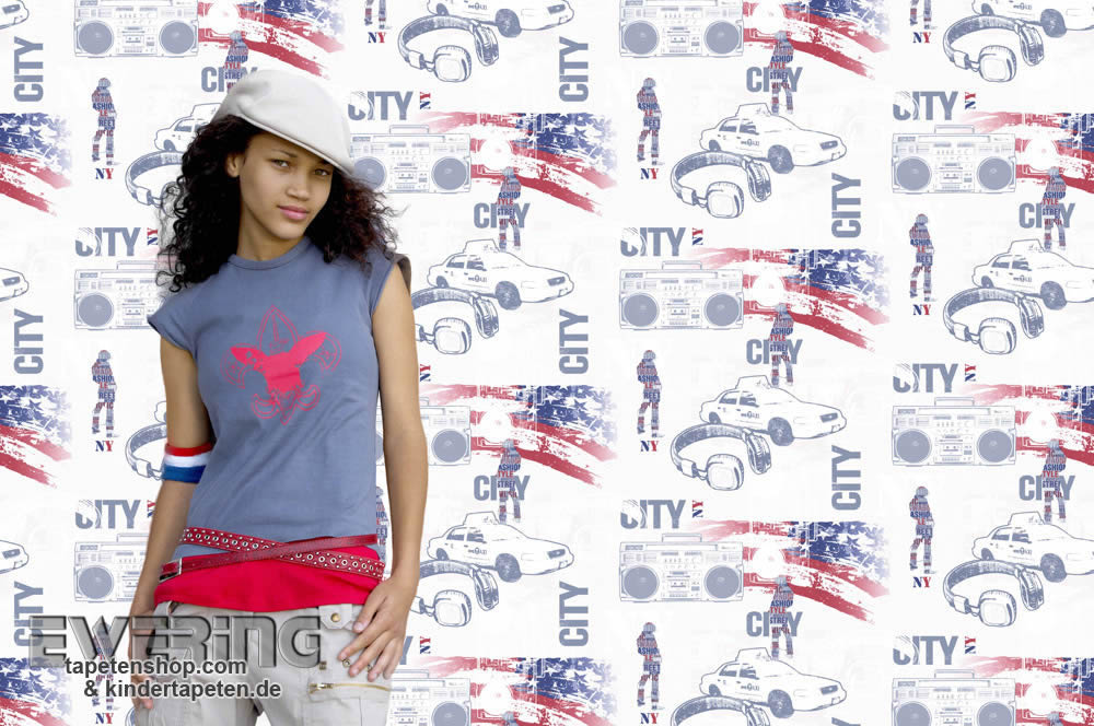 Coole NYC Tapeten für Mädchen What's Up Smita